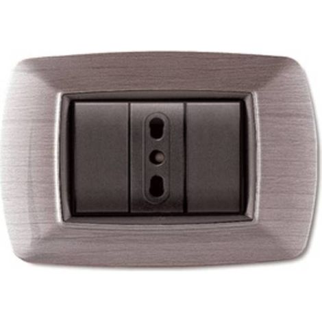 10 x PLACCA LIFE LIVING PLAST ACCIAIO SATINATO 3P