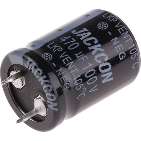 Condensateur RS PRO 470µF, 100V c.c. (1/2)