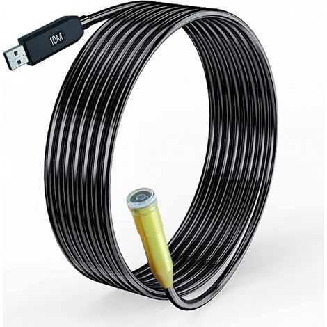 Cámara de endoscopio USB de 10m con sonda impermeable flexible de 4 luces LED (1/5)