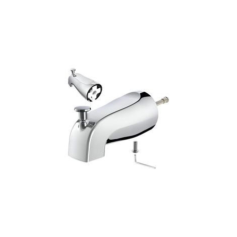 Bec de baignoire avec inverseur, galvanisé, 1 pièce