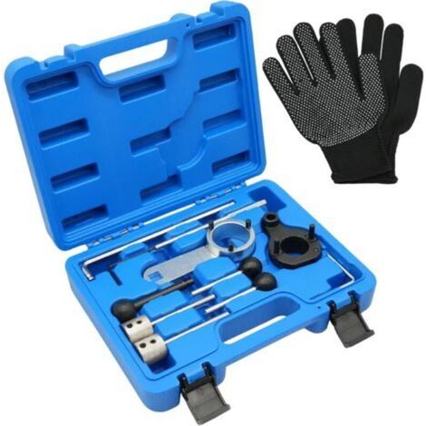 Set di 10 attrezzi per la fasatura del motore, attrezzi per la sostituzione della cinghia di distribuzione, compatibile con VW, Audi, Seat, VAG EA288, 1.4, 1.6, 2.0 TDI CR