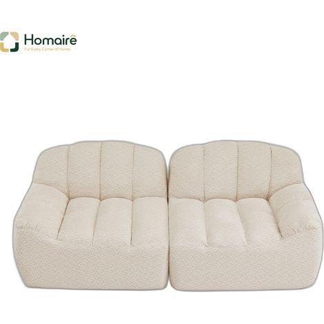 Canapé modulable en polaire multicolore avec accoudoirs 210 x 104 x 79 cm HOMAIRE (1/5)
