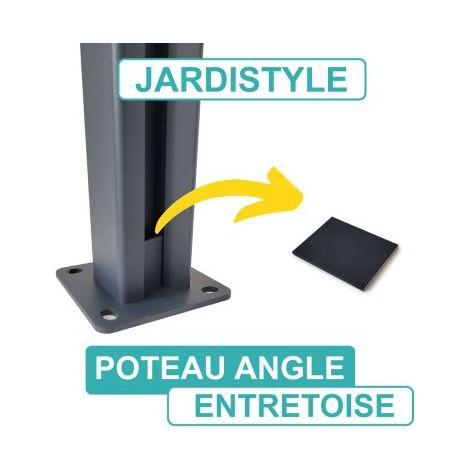 Entretoises pour Poteau d'Angle Aluminium Gris Anthracite - 2,5 cm