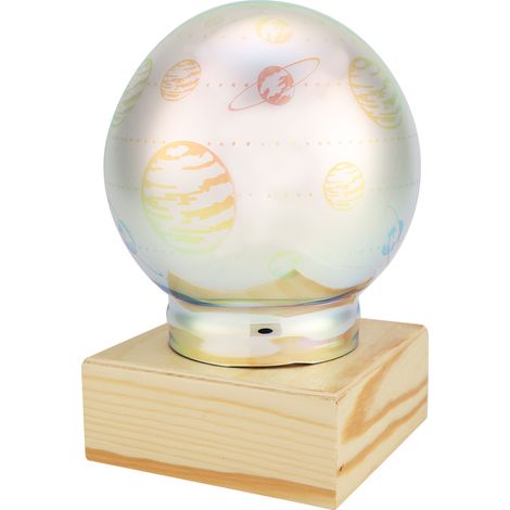 Lampe De Table En Verre - Veilleuse 3D À Motif Étoilé - Éclairage Coloré LED - Alimentation USB - Pour Intérieur (1/5)