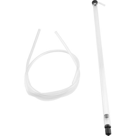 Tuyau de soutirage automatique 64 cm en plastique pour bonbonne, seau à bière ou vin, incluant tube flexible.