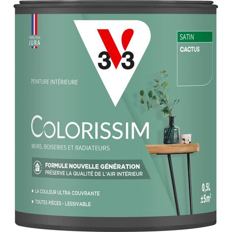 Peinture murale intérieure Colorissim® V33 Cactus Satin 0,5L
