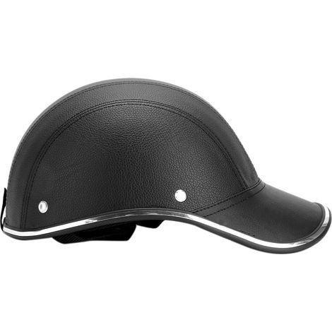 Casque Moto Homme Femme Résistant aux Chocs ABS Portable Noir A0322 (1/3)
