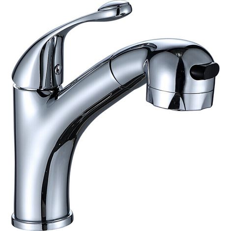 Robinet de cuisine extractible HAIDEIXI, robinet de bar moderne pour évier monotrou avec douchette (1/3)