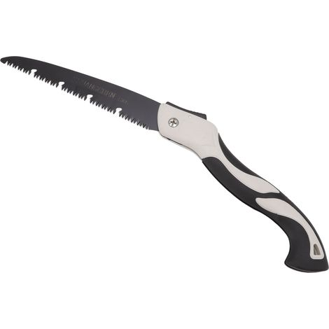 Scie pliante à lame de 25 cm (10 pouces), en acier au manganèse, à triple denture, petite scie d'élagage manuelle pour la taille des arbres et des branches.