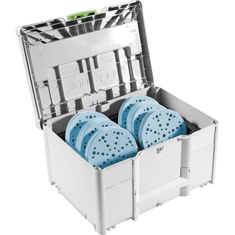 Festool – Disque à lamelles 150mm – Grain P60 à P220 – 20 pièces pour meuleuse – Pour VOC et surfaces dures – Systainer SYS3 M 237