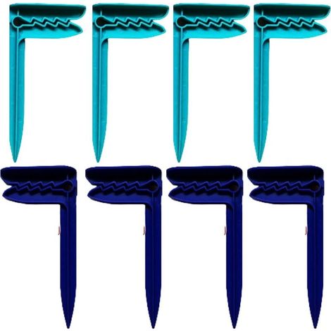 Pinzas para toallas de playa KZQ - Pinzas para toallas de playa - Pinzas para la ropa - Pinzas para mantas de picnic - Accesorios de playa - Acampada en la playa (Azul) (1/4)