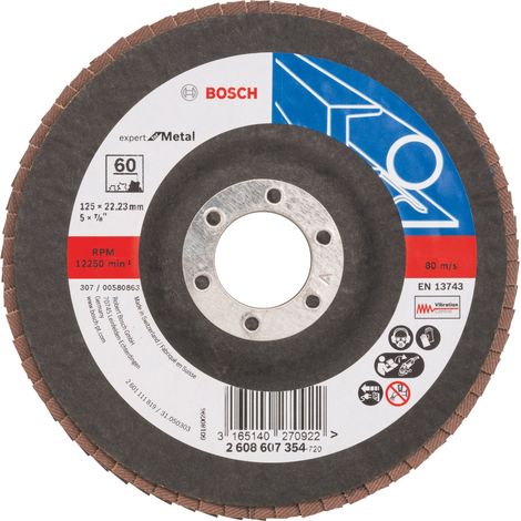 Bosch 2608607354 Disco abrasivo de láminas X551 Expert Metal 125mm recto FV G60 10 uds (1/3)