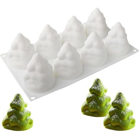 Stampi in silicone natalizi, stampi per torte natalizie, stampi per pasticceria 3D, stampi per dolci, stampi per cioccolato (1/5)