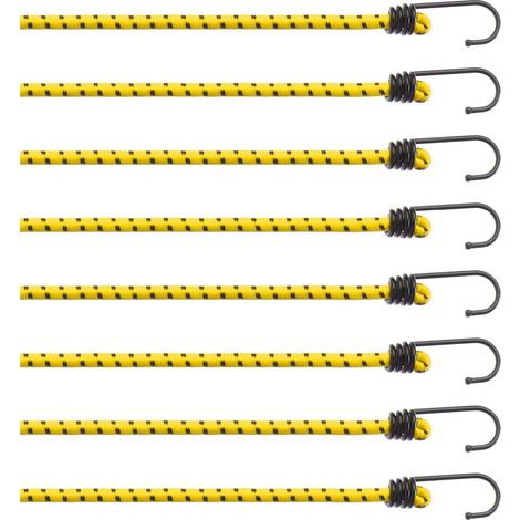 Set mit 10 Gummi-Gepäckspannern mit Haken und elastischen Bändern zur Befestigung von Spanngurten (1/5)