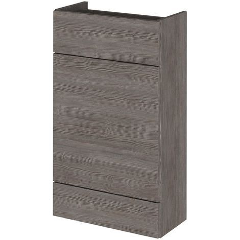 Hudson Reed Fusion Compact WC Unit 500mm Wide - Anthracite Woodgrain (1/4)
