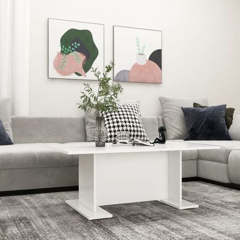 vidaXL Tavolino da Salotto Bianco 103,5x60x40 cm in Legno (1/5)