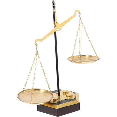 Ornement de Balance en Métal Élégant 43X38X16,5 CM en Alliage de Fer Design Balance de Justice, Décoration de Bureau Polyvalente pour Maison et Bureau (1/5)