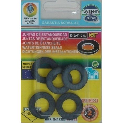 Junta Fontan Plana 3/4" 5Pz Goma S M 5 Pz