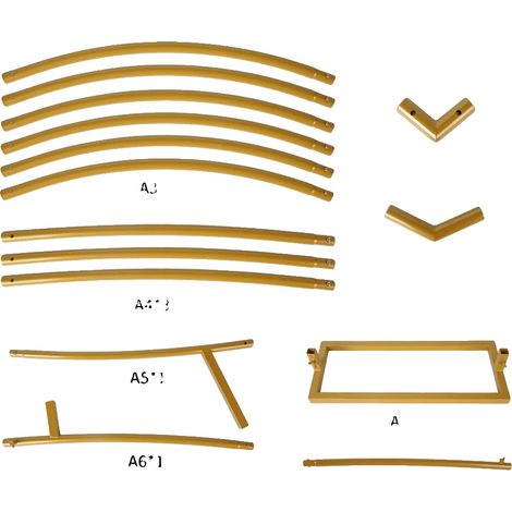 Arche de mariage, cadre de toile de fond ajustable, adapté pour une utilisation intérieure et extérieure, Champagne, 78.7478.74in (1/2)