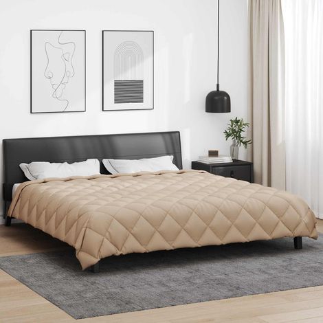 Winterbettdecke Taupe 200 x 240 cm Mikrofaser