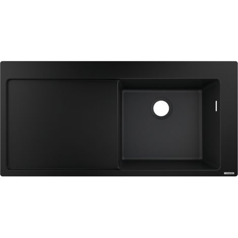 Hansgrohe - Fregadero de granito encastrado S514-F450, granito negro 43314170 (1/5)