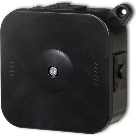 Scatola ermetica 12PHS-1 CON connettori 80X80MM junior nera