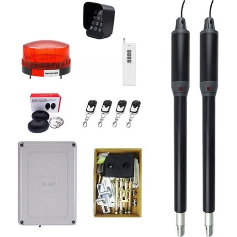 Kit d'ouvre-portes automatiques Contrôleur WiFi actionneur linéaire électrique 300kgs moteur système de moteur ouvre-porte pivotant automatique avec KIT à double bras épais pour accessoires de portail (1/5)