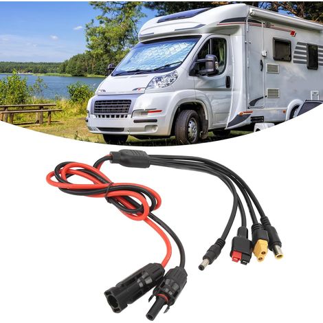 Câble D'Extension Solar Anderson Charge, 4 en 1 M.C4 Vers Connecteur Anderson/Dc5521/Dc7909/Xt60 Câble de 1 M Cordon de Conversion Photovoltaïque 30 A, pour Panneaux Solaires de Camping-Cars (1/5)