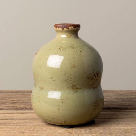 Vase bulles lichen céramique 13x9cm (1/3)