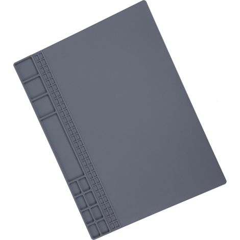 Tapis de réparation magnétique en silicone résistant à la chaleur pour station de soudage d'ordinateurs et de téléphones portables, 405 x 305 x 8 mm (1/5)