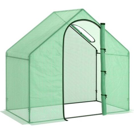 180x100x168 cm Tomate Serre avec Fenêtre et Porte Serre En Acier PVC En Plastique Jardin (1/5)