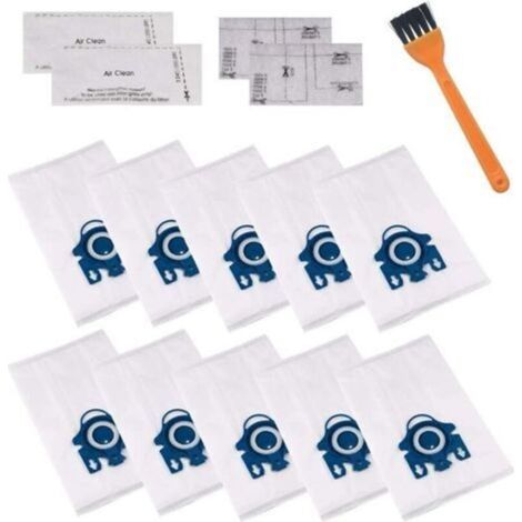 Bolsas para aspiradora GN de eficiencia 3D compatibles con aspiradoras Mie-le Classic C1, Complete C2, C3, S2000, S5000 y S8000 Series 9917730 ((10 bolsas de papel + 4 filtros + 1 cepillo)) - Crezuo (1/4)
