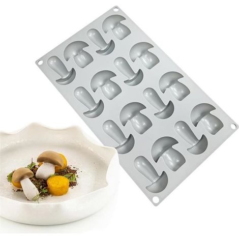 Moules à dessert - Fournitures de cuisson au chocolat - Moules à bonbons en forme de champignon - Accessoires de cuisine (1/4)