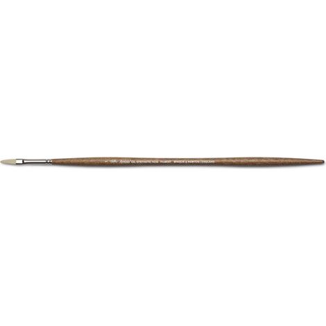 Pinceau peinture à l'huile usé bombé Filbert Winsor et Newton n°1 (1/2)