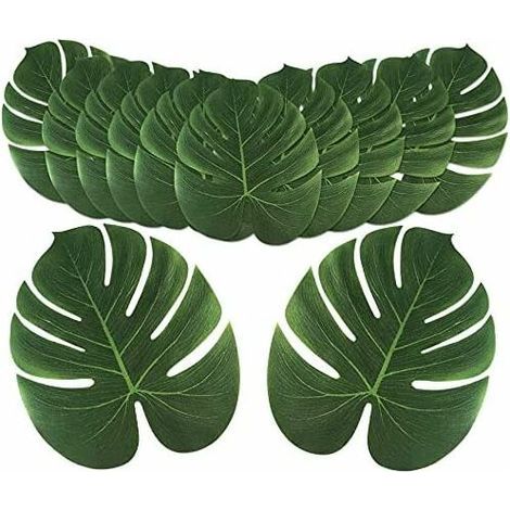 Palmier Artificielles, 12 Feuilles Feuille 6 Inch De Palmier Pour Décoration De Fête Hawaïenne Decoration Jungle (1/5)