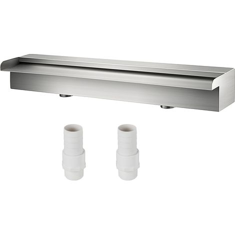 Mophorn 23,6"x4,5"x3,1" SS Dekorativer Wasserfall-Poolbrunnen, Gartenteich, für den Innen- und Außenbereich (1/5)