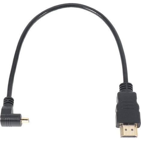 30 cm abgewinkelter Micro-HDMI-Stecker auf HDMI-Stecker (90 Grad) - Unterstützt 4k (Typ B) (1/5)