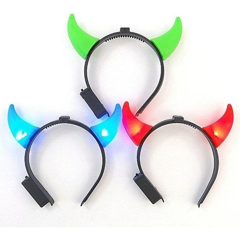 Diadema con cuernos de diablo brillantes MIX