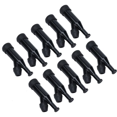 Lot de 10 capuchons de bougie haute pression 168F noirs en ABS de qualité supérieure, haute durabilité, installation facile (1/5)