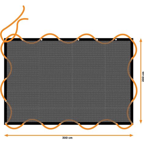 Filet De Charge Élastique, Med :2x3m, Avec 14 Œillets. Black Decker