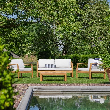 Salon de jardin en acacia massif (1/5)