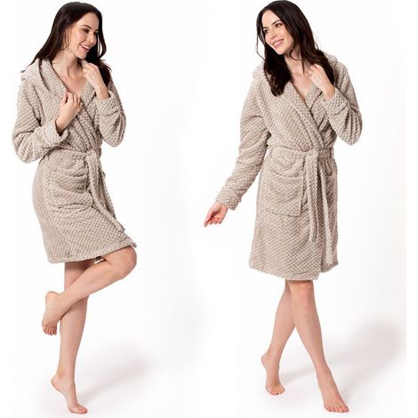 Bathrobe Dressing-gown DIAMOND Beige L