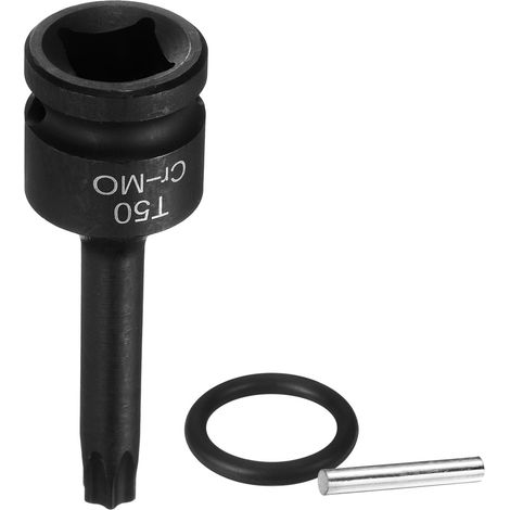 Douille Hexagonale À Choc, Douille Torx T50 À 6 Crans 1/2" Pour Percussion Acier CR-MO Avec Goupille Joint Torique Pour Perceuses Ateliers Garages Adaptateur (1/5)
