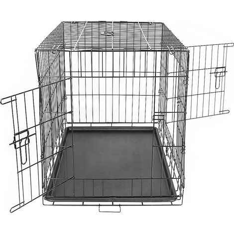 Hofuton Caisse de Transport pour Chien en Acier Pliable 1067671cm Noir (1/5)