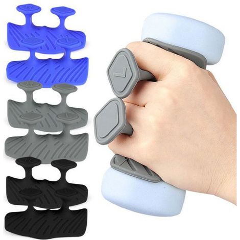 Poignées Haltérophilie - Silicone Antidérapant - Protection Paume et Poignets - Pour Soulevé de Terre, Traction, Crossfit - 3 Paires