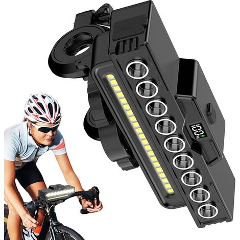 Phare de Vélo Étanche avec Klaxon de Sécurité,Accessoire (1/5)