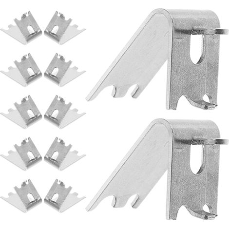 Lot de 12 Clips d'Étagère en Acier Inoxydable 15 MM pour Réfrigérateur et Congélateur Supports Robustes pour Étagères de Placard Pièces Détachées Compatibles Maintenance (1/5)