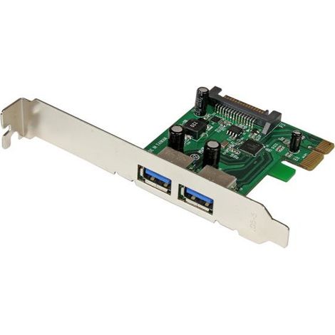 StarTech.com PEXUSB3S24 Tarjeta PCI Express USB 3.0 de 2 puertos negra