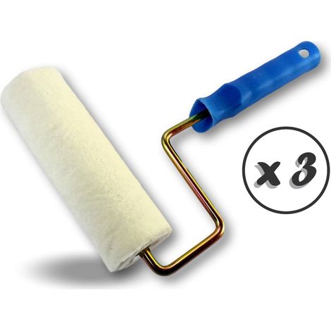 Rouleau peinture laqueur velours Ø alésage 8 mm - Quantité x 3 - Laqueur