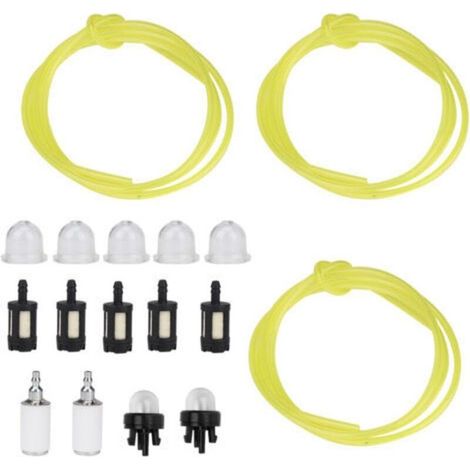 Ensemble de Tuyau Flexible et Filtre pour Carburant, 1.5m, 3 Tailles Différentes, Inclus Ampoule et Primer - (1/3)